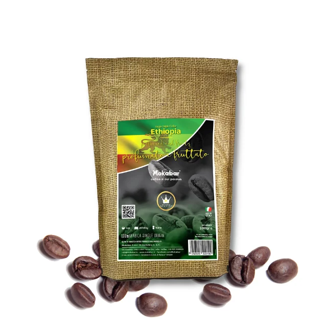Italian Roasted Coffee Beans Sweet Ethiopian 100% Arabica For Best American Coffee