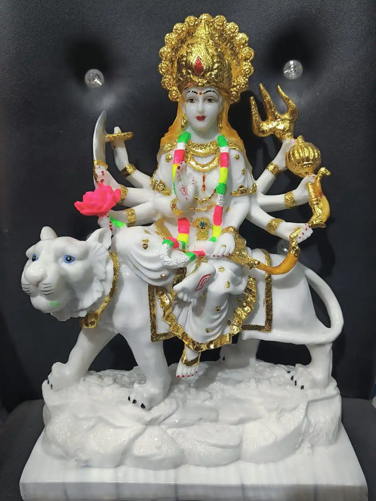 Красивые мраморные статуи Durga Maa ручной работы из чистого белого цвета для украшения дома и подарков на день рождения