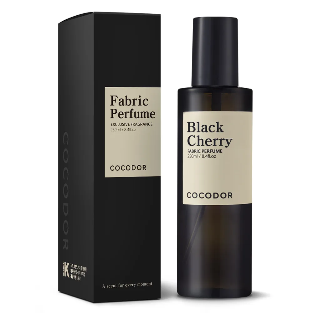 COCODOR 250ml Black Cherry Room Spray Sustainable Home Air Freshener for Laundry and Fabric for Freshening up Your Home