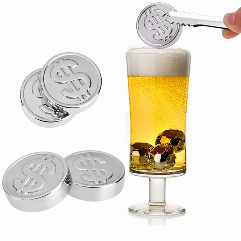 Coin Freezer Round Shape Production Line Stainless Steel Stones Reusable Whiskey Cube Ice
