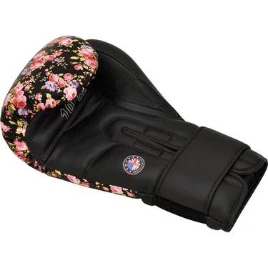 RDX FL5 Floral Boxing Gloves For Women - Ladies 8oz 10oz 12oz Black Punching Gloves For Training And Sparring  in Multiple Sizes