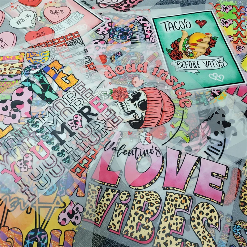 DTF Transfer Peace Hope Love Transfer for t-shirt Valentines Day Direct To Film Ready to Press Heat Transfer for Shirts