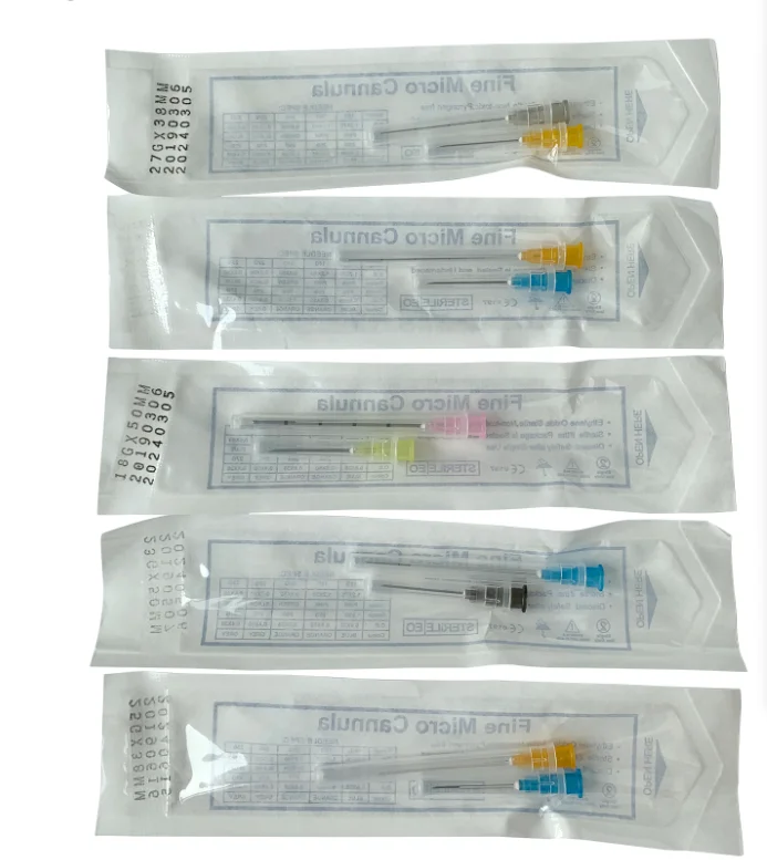 Micro cannula 22g50mm 100mm blunt tip cannula 22gx50mm length needle micro cannula for filler