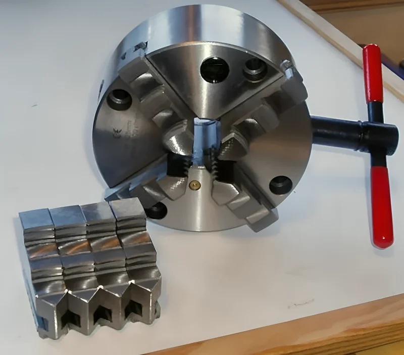 100mm Front Load 4 Jaw Self Centering Chuck With Reversible Jaws (Front Mount)