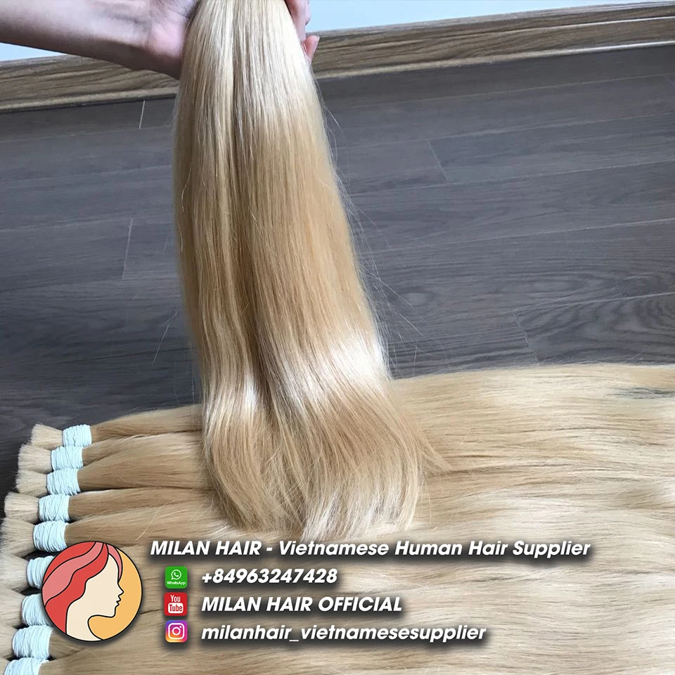 Bulk Blonde Hair Vietnamese Top Quality Blonde Human Hair Remy Bulk Extension Raw Cuticle Aligned Hair