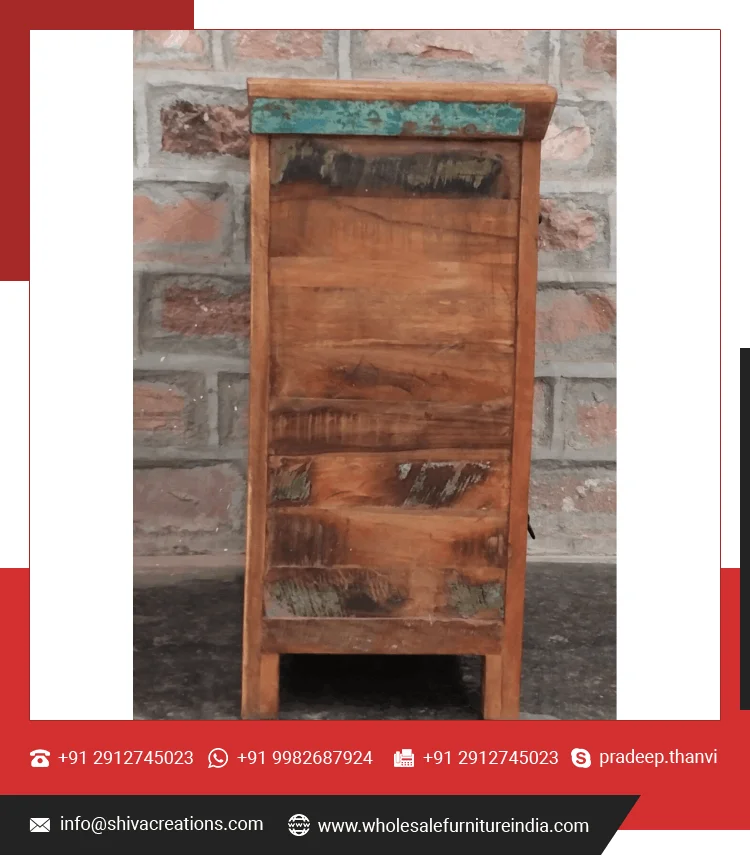 Reclaimed Wooden Wooden 4 Drawer Chest Cabinet for Sale wooden storage Eco-friendly cabinet design
