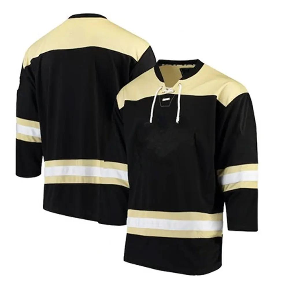 New Arrival Custom-made 100% Polyester V-neck Ice Hockey Jersey Embroidery Logo Custom Ice Hockey Jersey