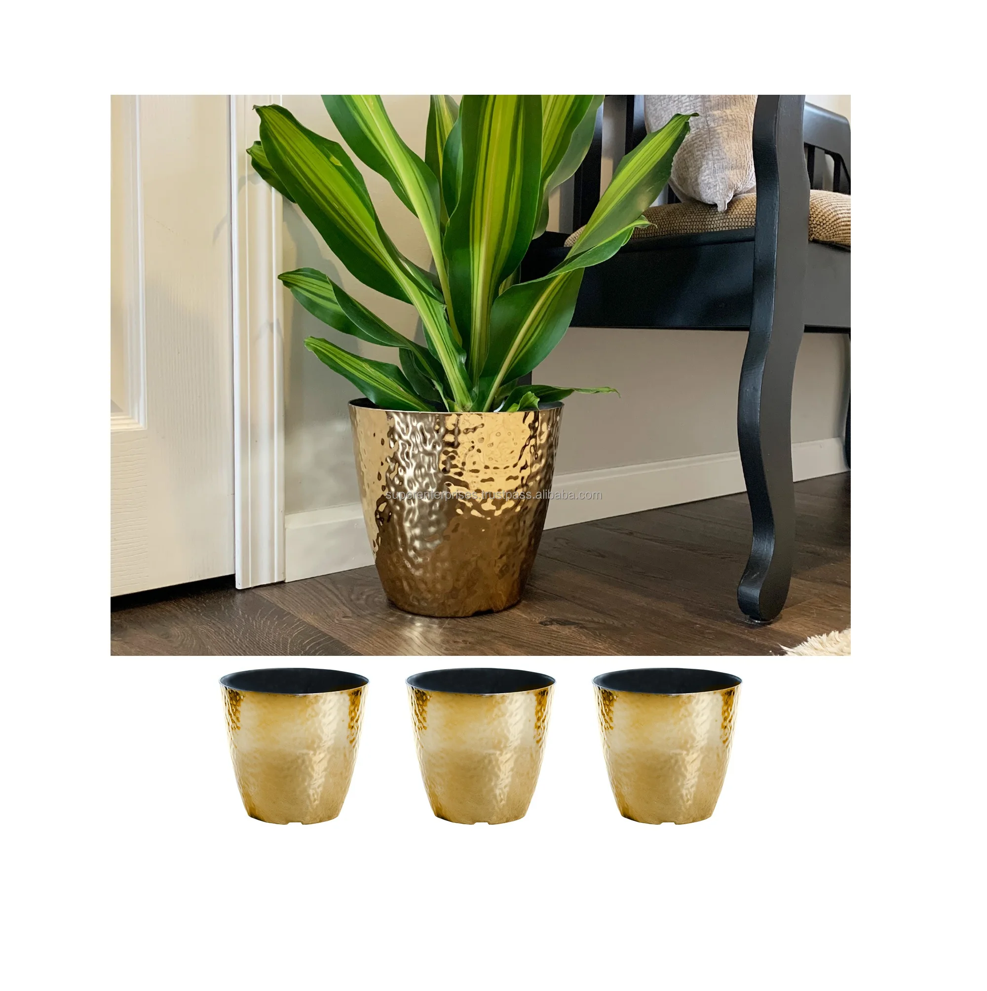 Silver Theme Design Planters & Pots Best Indoor Decor Polished Finishing Designs Green Plant Planter
