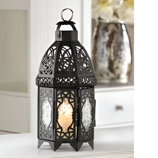 Made In India Low Price Hot Selling Moroccan Lantern Retro Style Metal Candle Lantern Flickering Flame Table Candle Light 2024