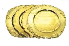 Wedding banquet restaurant table decoration gold charge plate