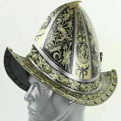 Medieval Combmorion Helmet Spanish Conquistador Comb Morion Helmet with Liner