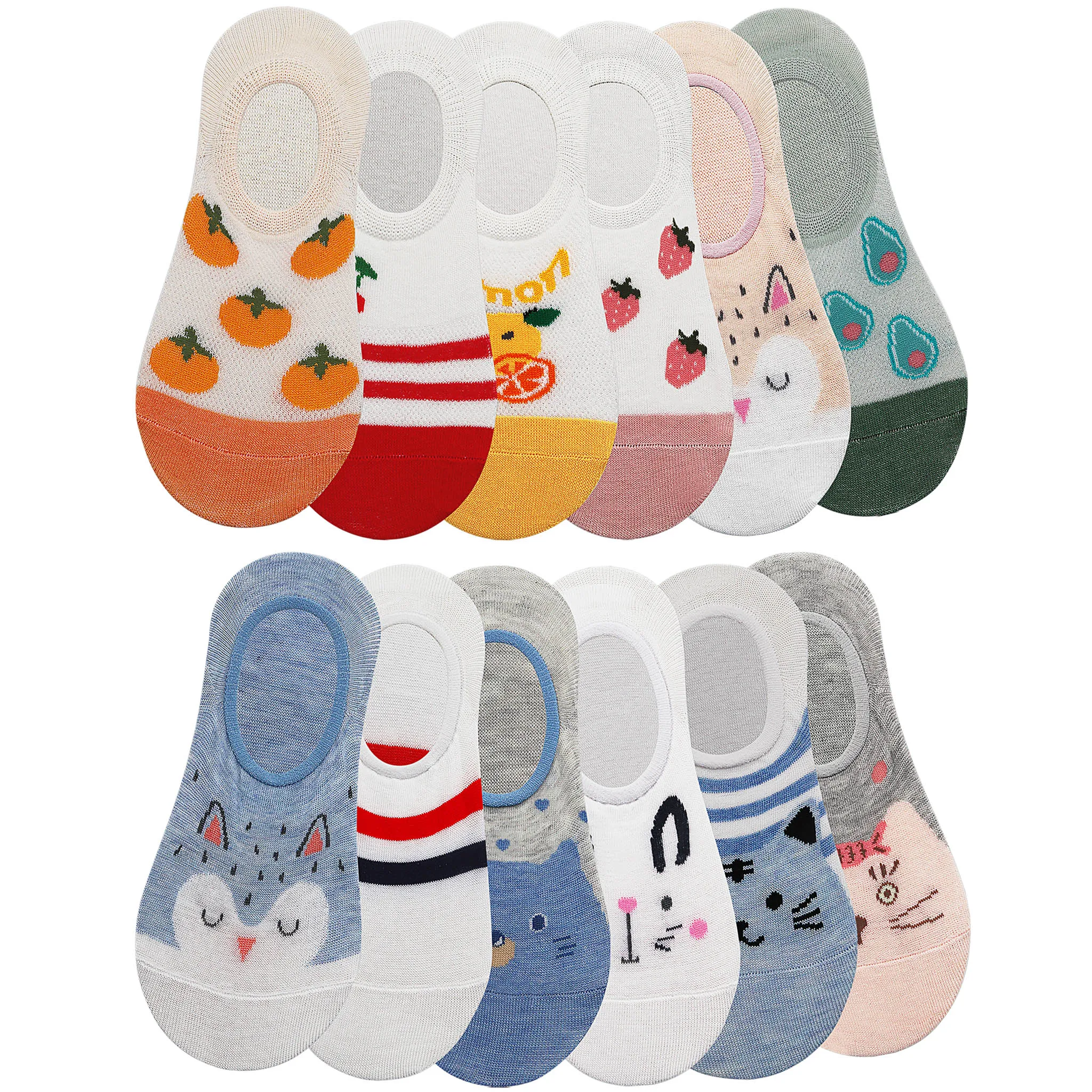 Прибыльные тонкие хлопковые носки с плоской подкладкой для девочек