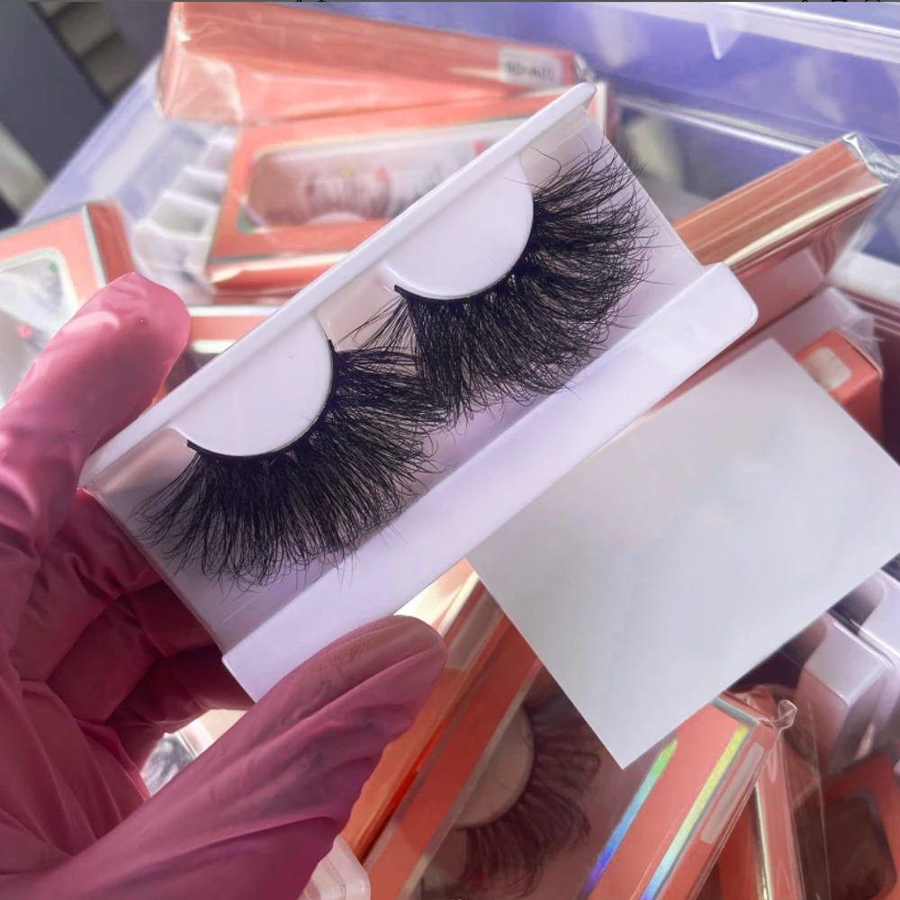 lashes3d wholesale vendor 25mm eyelashes 25mm 3d mink eyelash with eyelash box packaging