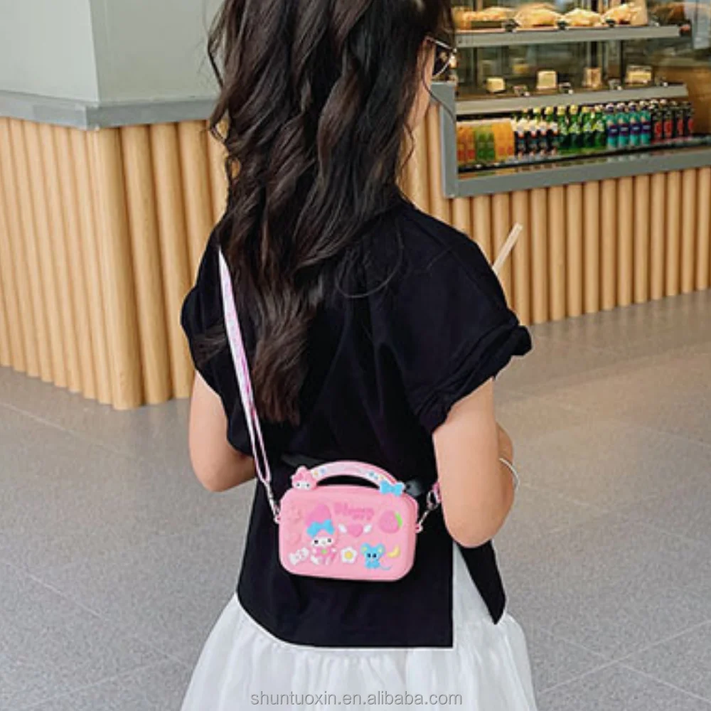 Bandolero tipo carterita silicone cartoon messager bag wallet coin purse pikachu stitch dog Stella handbags crossbody shoulder