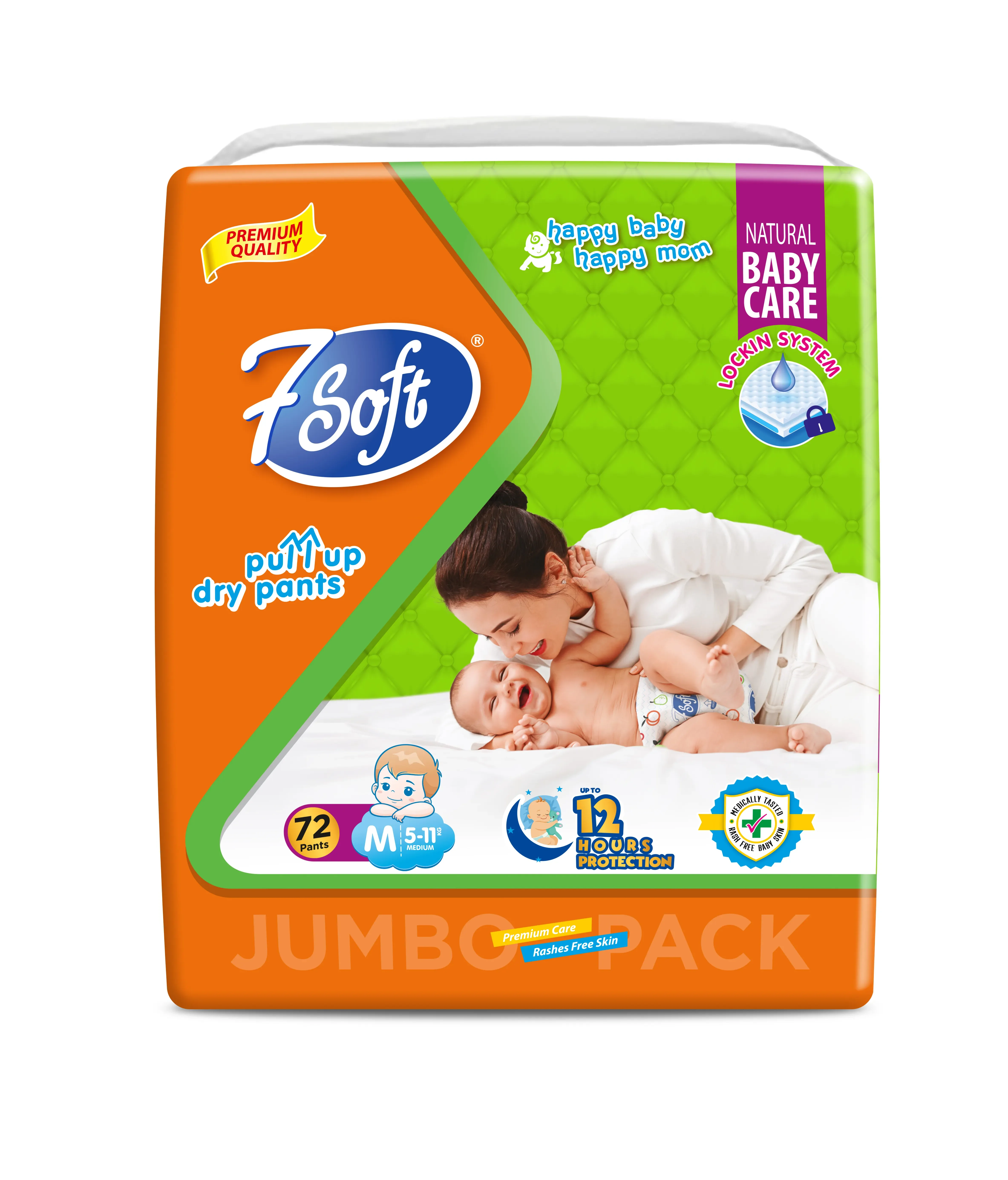Indian Supplier Hygiene Products 7 Soft JUMBO Diaper for Kids Daily Life use Available at Bulk Quantity from Indian Manufactured
