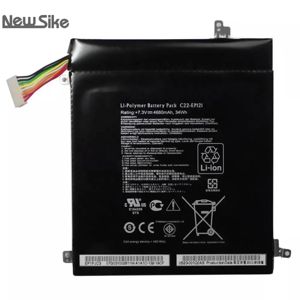 Factory 7.3V 34whC22EP121 laptop battery Compatible for ASUS Eee Pad B121 EP121 B121-A1 B121-1A001F series batteries