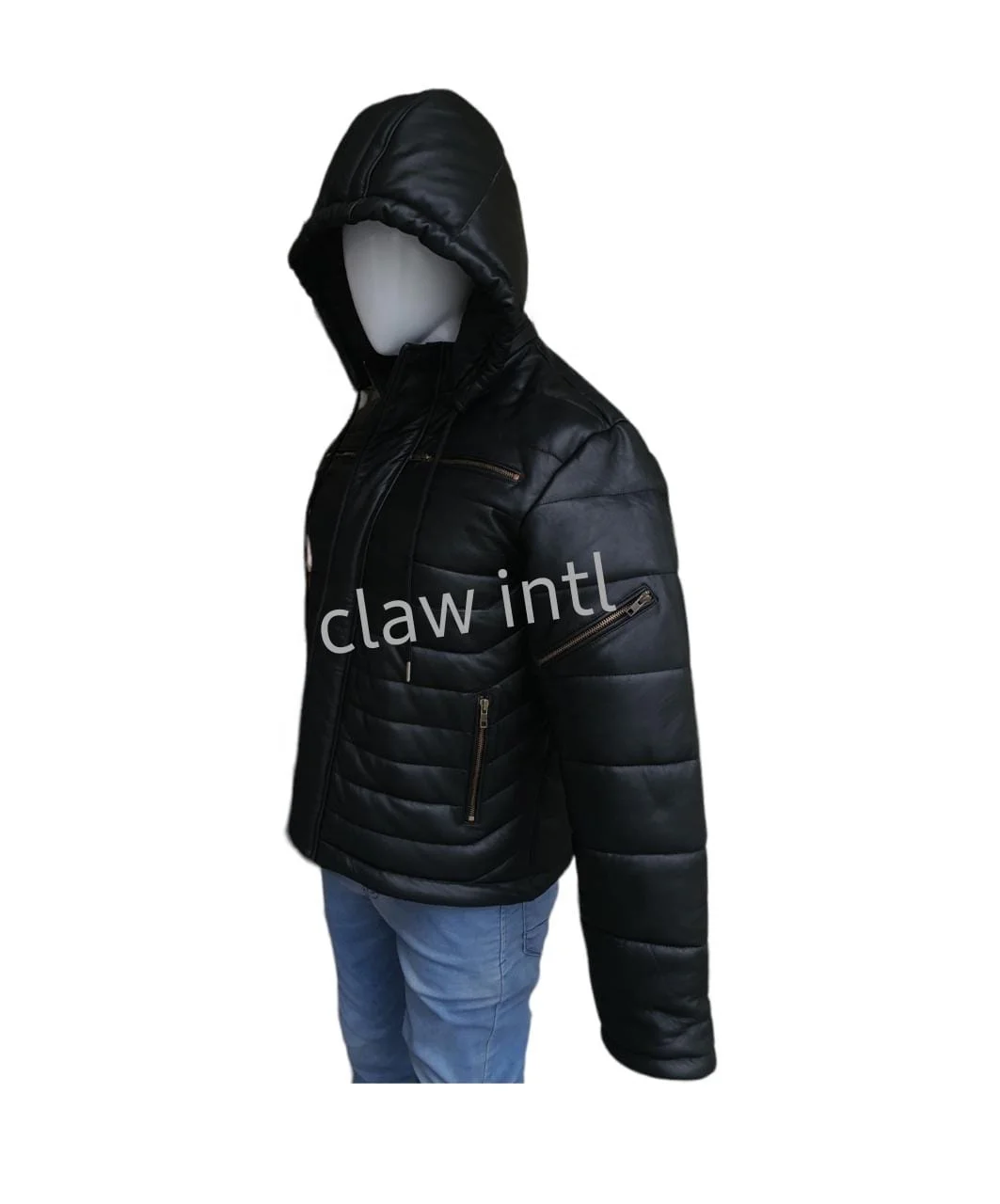 Wholesale High Quality Leather Puffer Jacket Ladies Quilted Winter jacket Outerwear For Women leather factory pakistan