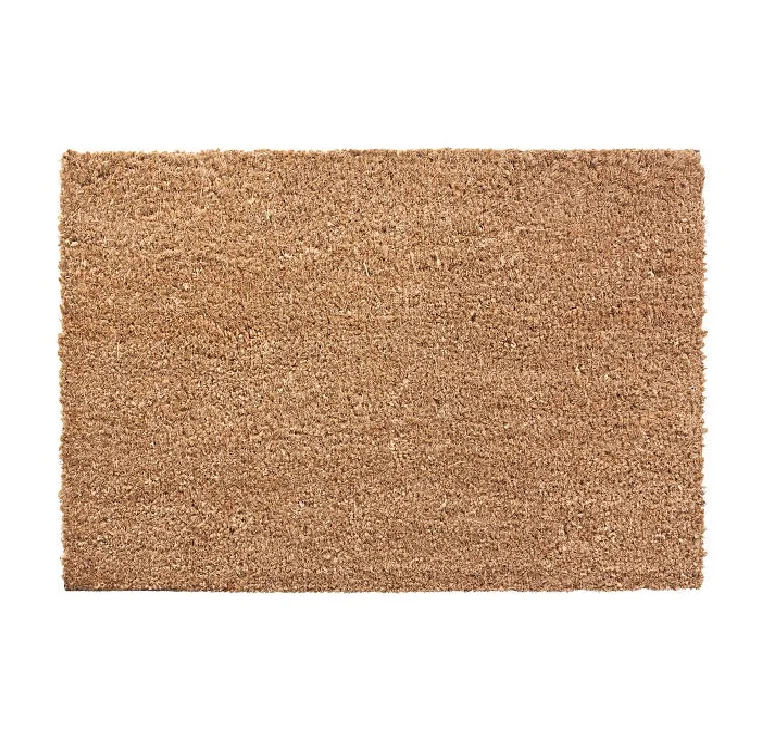 Коврик из кокосового волокна ручной работы высококачественный 100% однотонный противоскользящий пыленепроницаемый коричневый коврик для дома кухни и офиса
