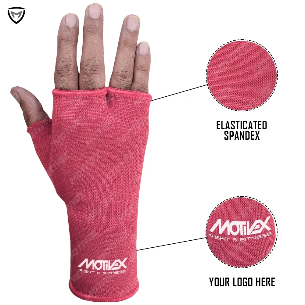 Elasticated Inner Gloves Boxing MMA Stretch Fighting Gear Fist Training Equipment Hand Under Glove Pink Knuckle Protection