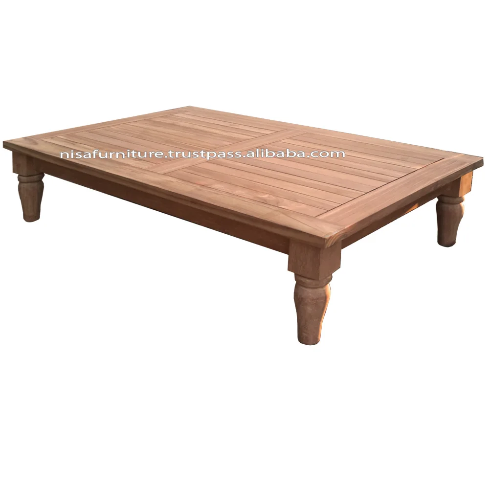 Teak Wood Outdoor Table modern furniture Garden Coffee Table for Outdoor Sofa
