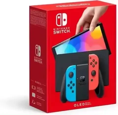 Лидер продаж лучшее качество 100% подлинный Nintendo Switch-ooled с неоновым синим и красным Joy-co