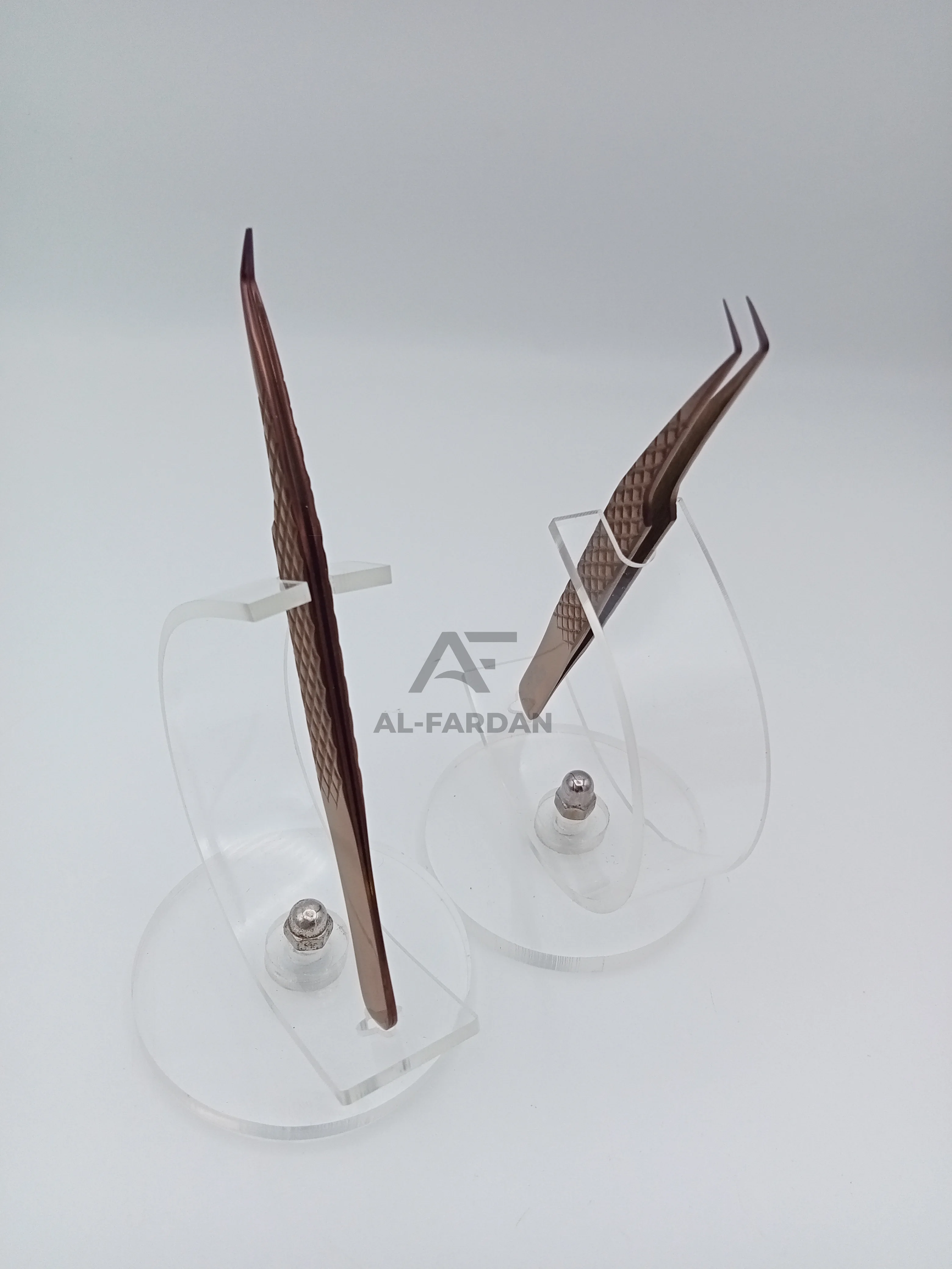 45 And 90 Degree Eyelash Extension Tweezers Rose Gold Plasma Color Plastic Stands For Lashes Tweezers Diamond Grip