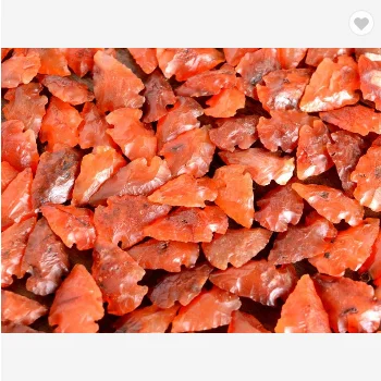 Carnelian Arrowhead Gemstone Carving Stone Arrowhead Carnelian Stone For Jewelry Making Arrowhead Gems