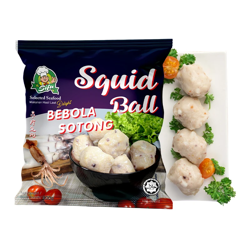 Highest Quality Delicacy Squid Ball Made of Quality Squid Meats with Unique Tender and Chewy Texture Dim Sum Frozen Food