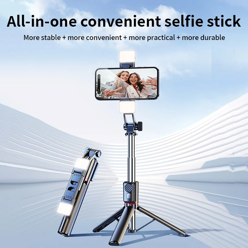 Wholesale Portable Detachable Blue tooth Remote Control Selfie Stick Multifunctional Live Video Selfie Stick