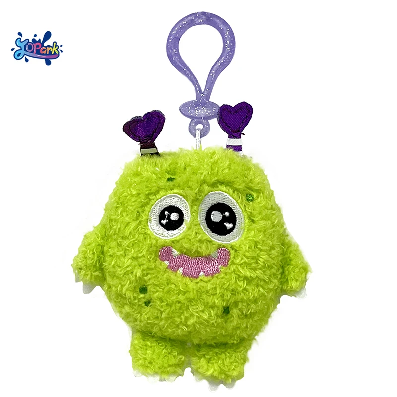 Customized High quality Christmas Plush Doll Mini Keychain Plushies OEM ODM Green Stuffed Key Chain Toy Monster Season Gift