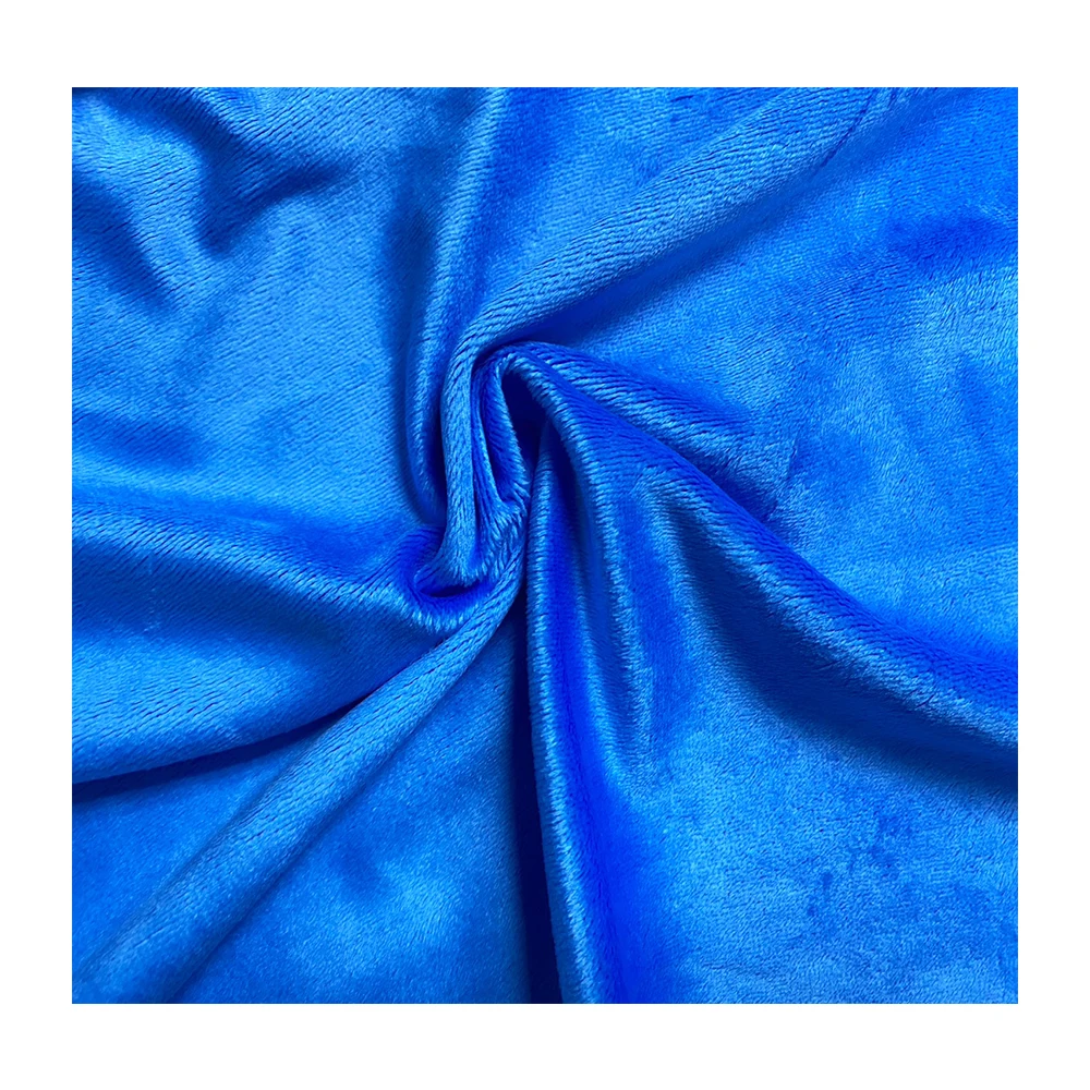 100% Polyester Super Soft Poly Boa Fabric 250gsm  Light Blue and Dark Blue Color for Toy Plush Garment