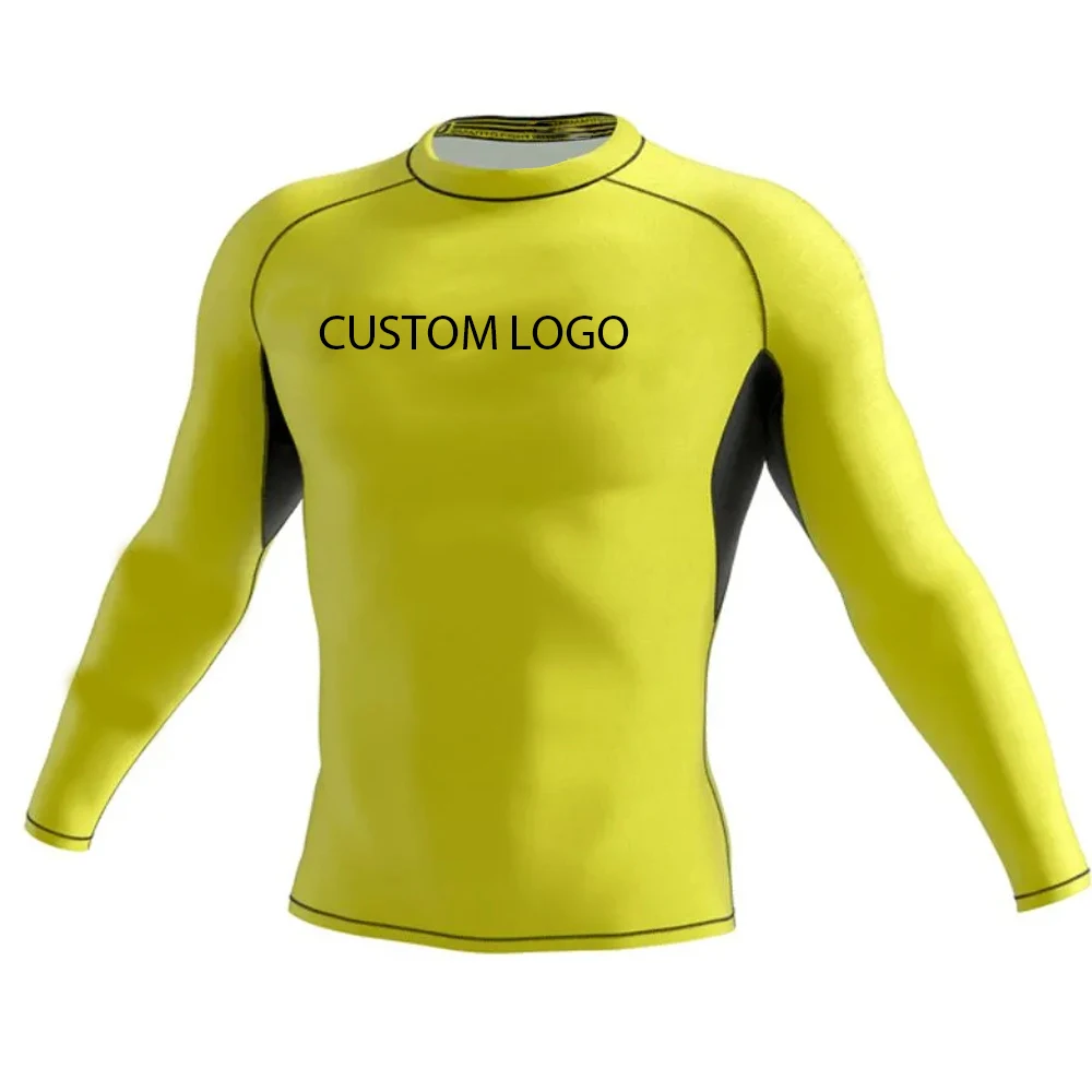 MMA Long Sleeve Rash Guard Trousers Shorts Training Compression Set High Quality Men Wear Rash Guard By Elegant Sports