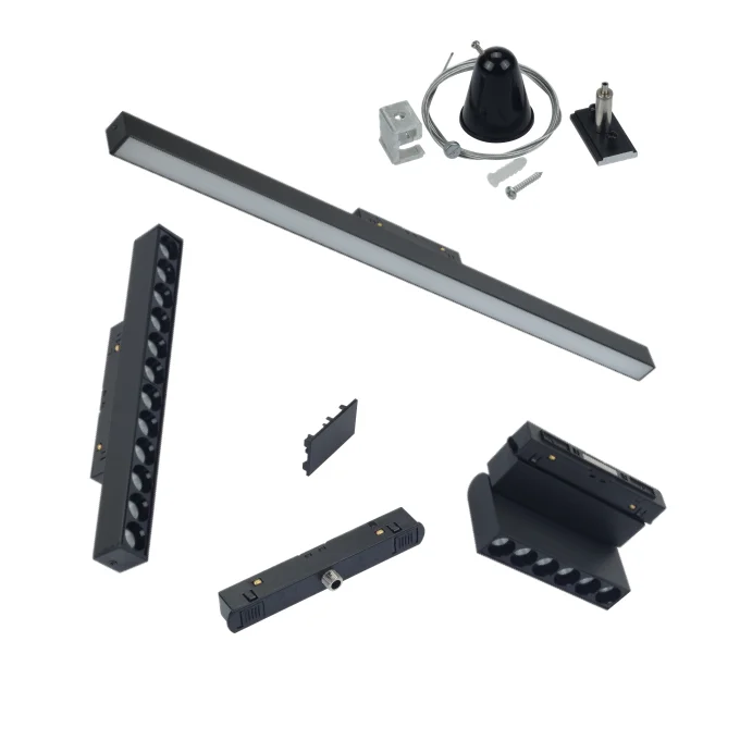 New products rail magnetic LED track light DC48v linear magnetic rail cob LED track light for clothes stores