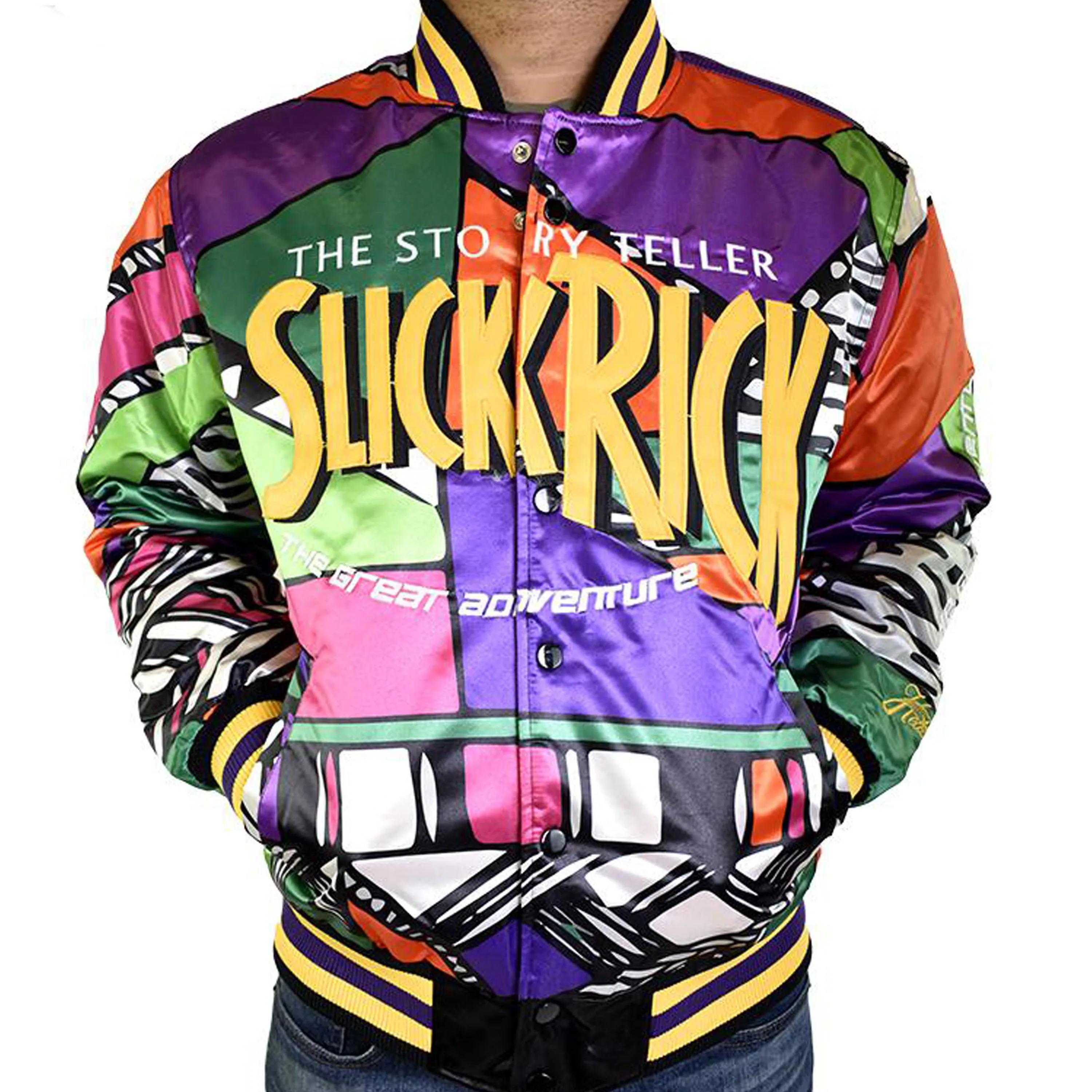 OEM High Quality Sports Team Bulk Bomber jacket Satin Super Unisex Jacket custom baseball Satin jackets