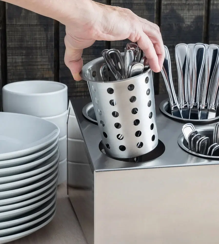 Best Selling Tableware Flatware Stainless Steel Knife Cutlery Holder Bucket For Kitchen Restaurant Hotel