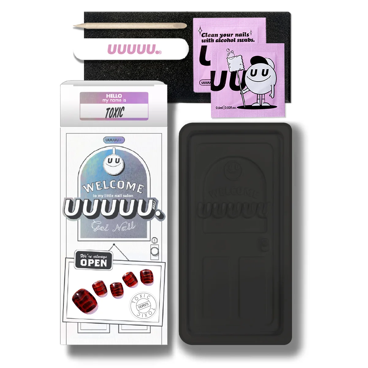 Korean 100% Real Salon Quality Press on gel nails Gel Nail sticker Pedicure Wholesale Certified