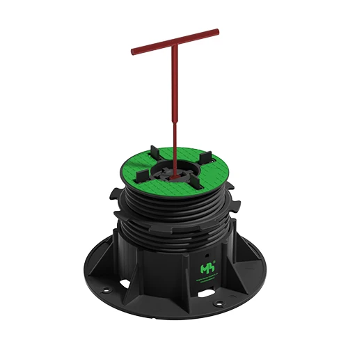 Self leveling adjustable plastic pedestal pave decking support plot pad for flooring support