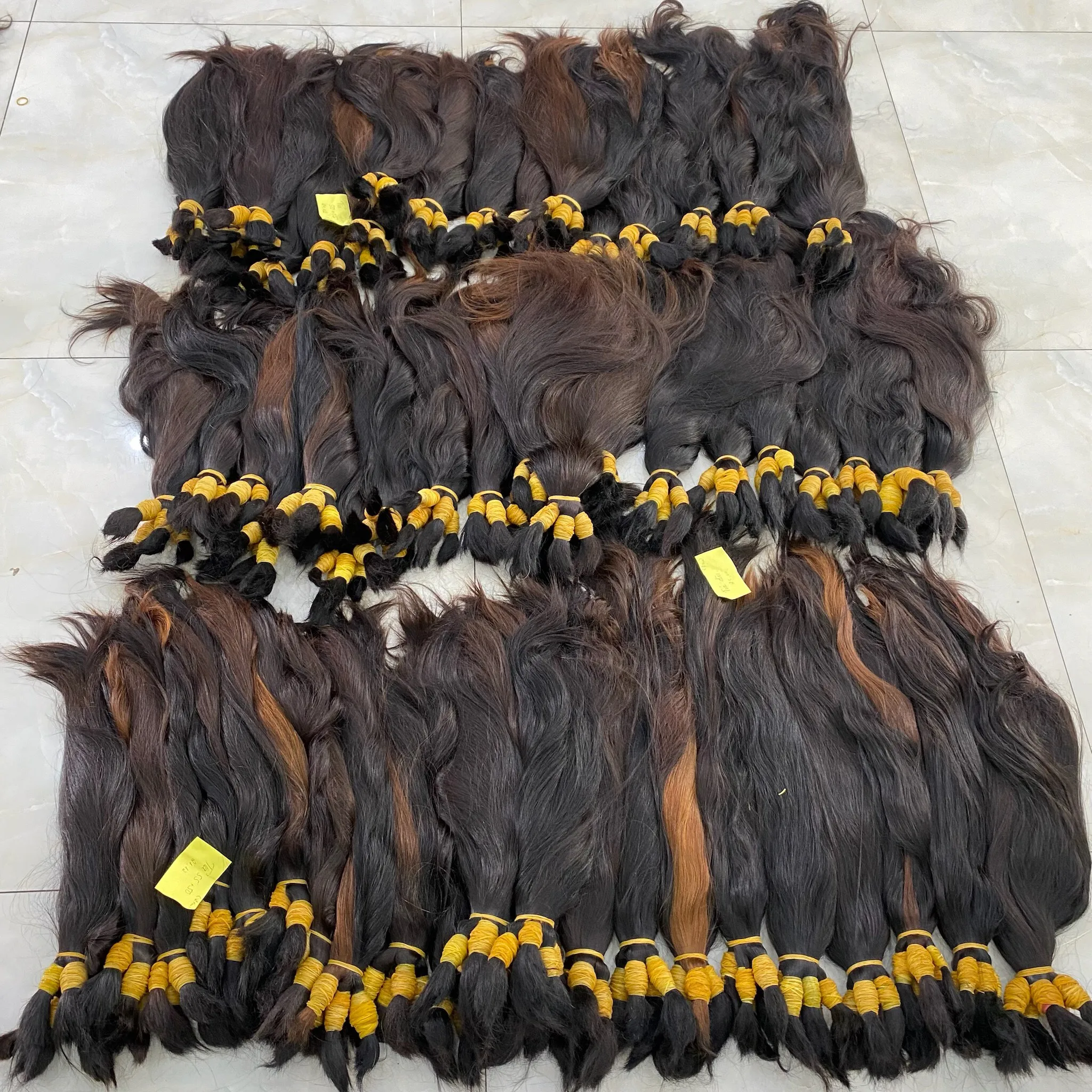 One Single Donor Health Unprocessed Raw Vietnamese Cuticle Aligned Bulk Hair Extensions 100% Human Hair Bundles