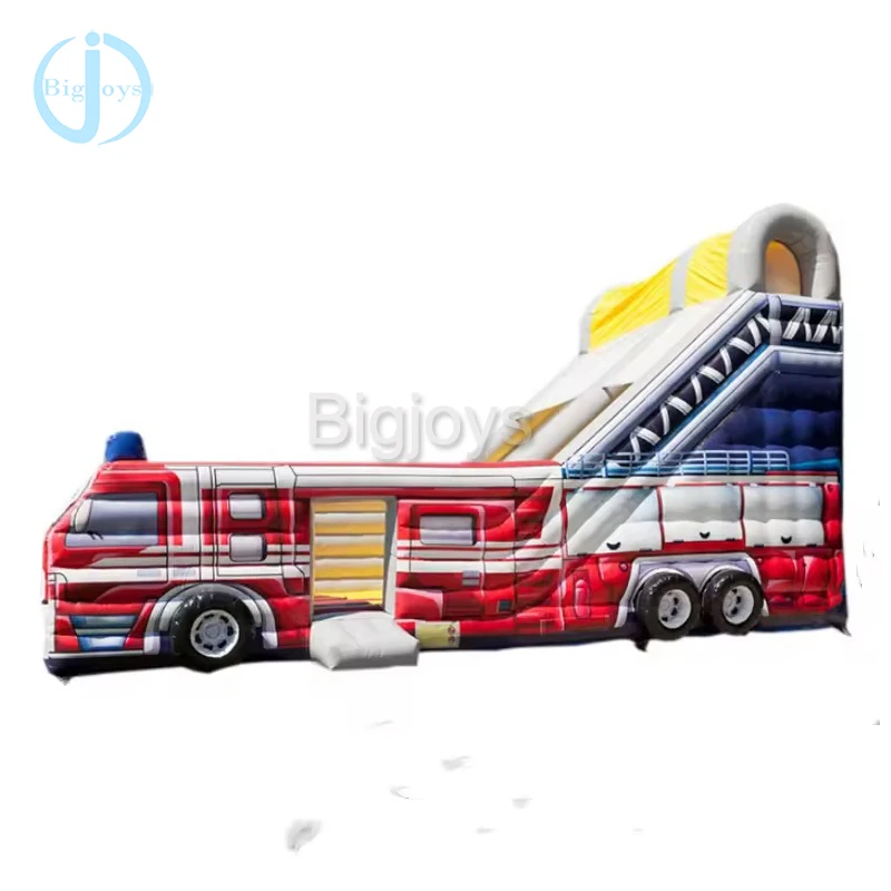 Commercial Truck shaped inflatable water slide children adult love play game backyard water slide for sale