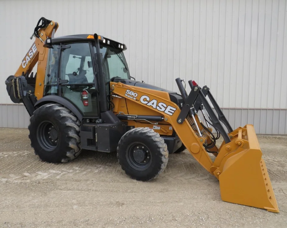 Fully Inspected 2017 4x4 Case 580SN WT Loader Backhoe with Enclosed Cab Bucket Heater Air Conditioning Two-speed