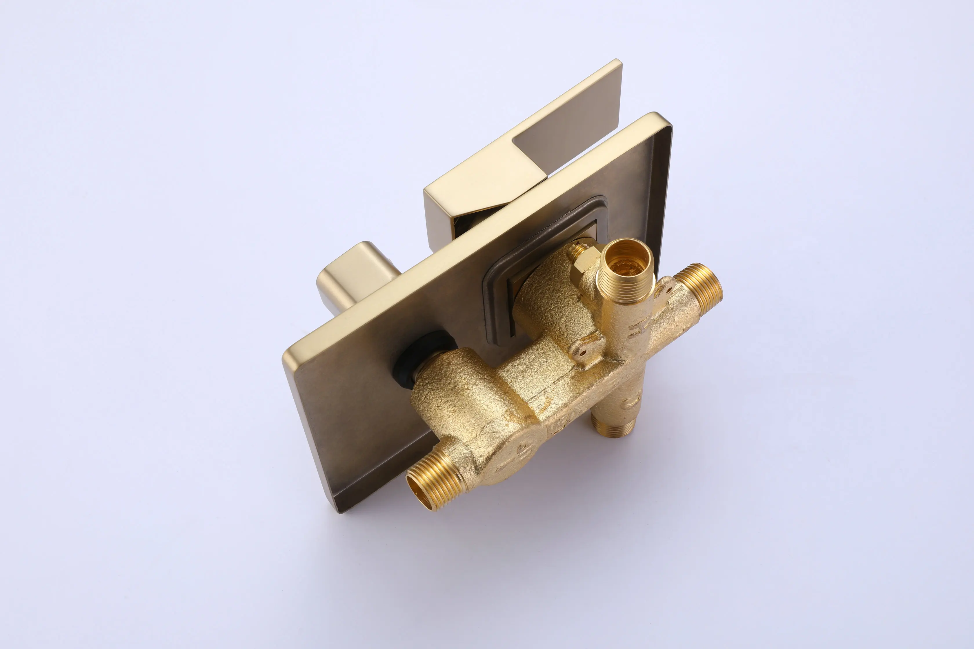 Smart Control Concealed Built-in 2-way Rainfall Shower Head Set Square with Hand Shower