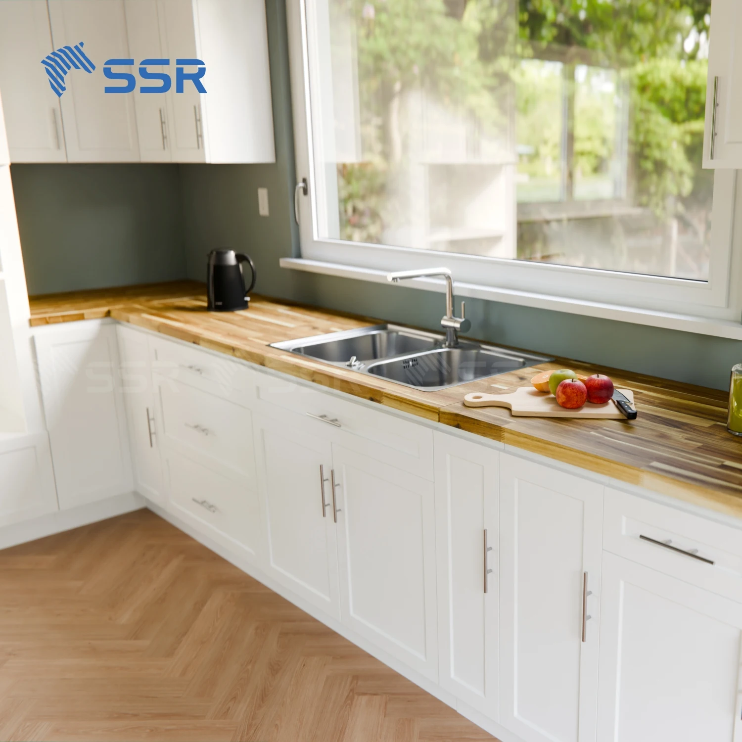 SSR VINA - Base Cabinet - Factory Price Solid Wooden Kitchens Shaker Kitchen Cabinets Solid Acacia Cabinet Doors Made in Vietnam