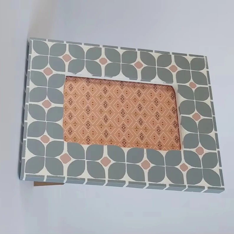 2024 мозаичная фоторамка роскошная деревянная Свадебная перламутровые фоторамки