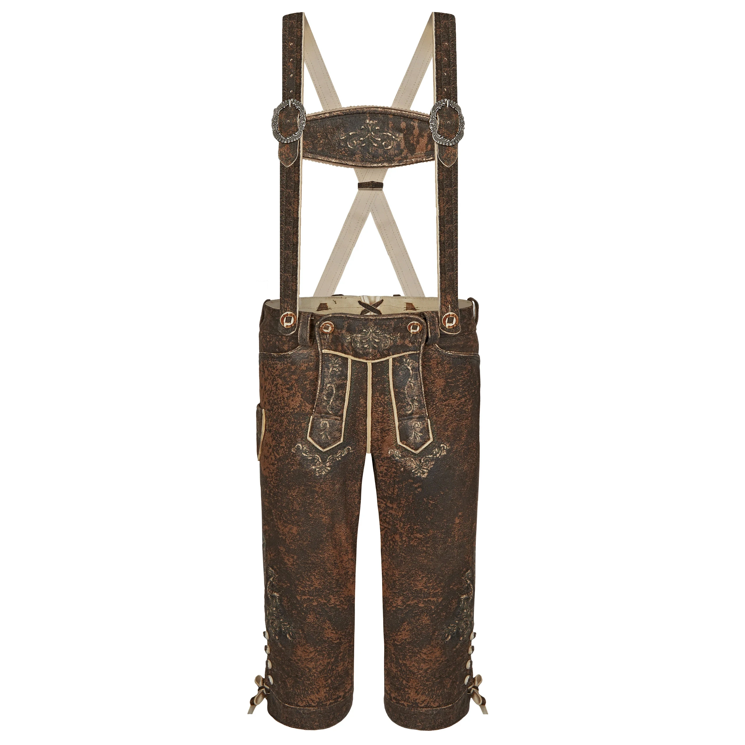 OEM Best Price Bavarian Oktoberfest Wholesale Price Shorts For Men Light Color Lederhosen Shorts