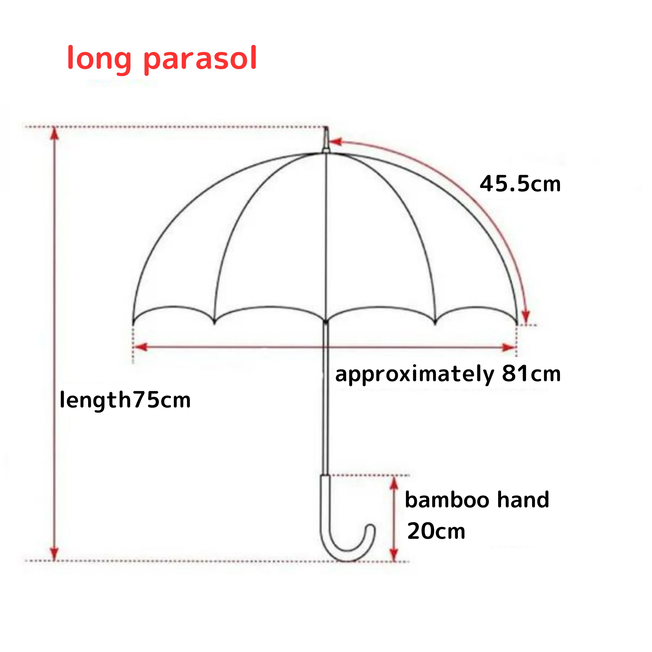 long parasol size