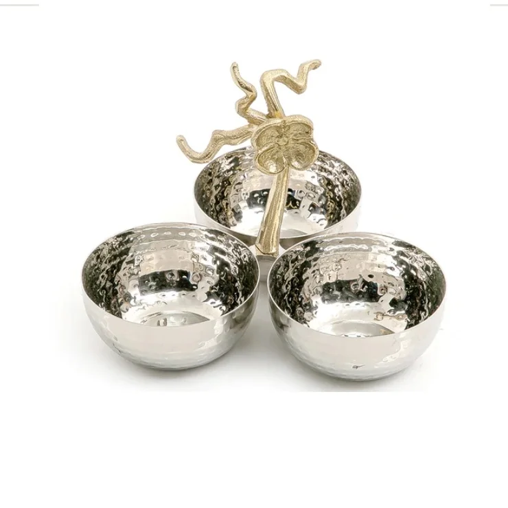 Роскошное современное блюдо для свадебной вечеринки Сервировочная миска ручной работы посуда фруктов Кухонное алюминиевая