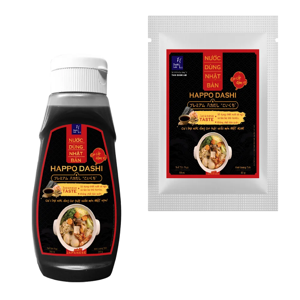 Vietnam Brand Spices And Sauces Authentic Japanese Premium Hapo Dashi (Dark Type) Soy Sauce For Ramen Udon
