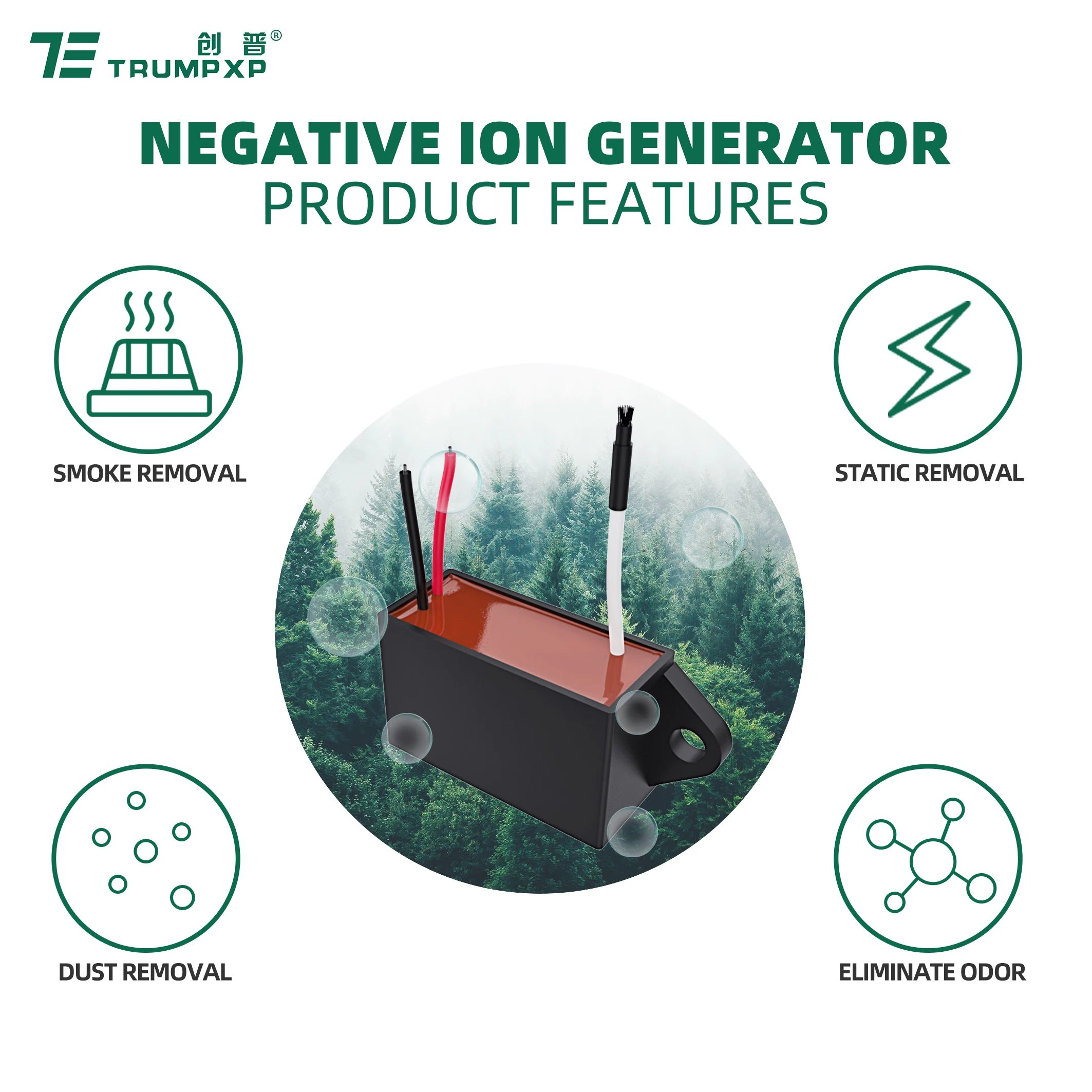 3.0kv-4.5kv AC220V DC12V ion generator needlepoint bipolar refrigerator parts negative ion generator