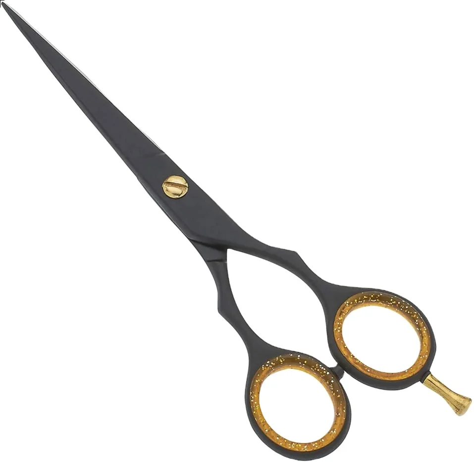 Professional Renewable Hair Cutting Shears Black and Gold Razor Edge Lightweight Ultra Sharp Barber Shears for Salons