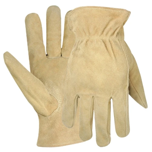 Premium Quality Buffalo Grain Leather Driver Work Gloves Hand Protective Leather Industrial Safety Heavy Duty Driving Gloves